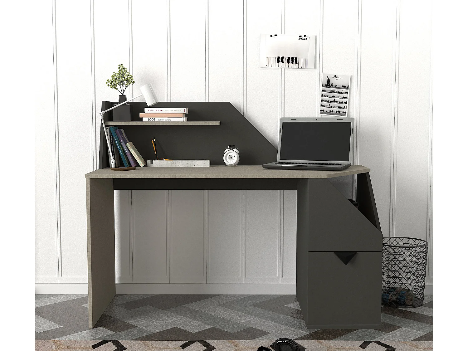 Schreibtisch Gusto Grau Anthrazit