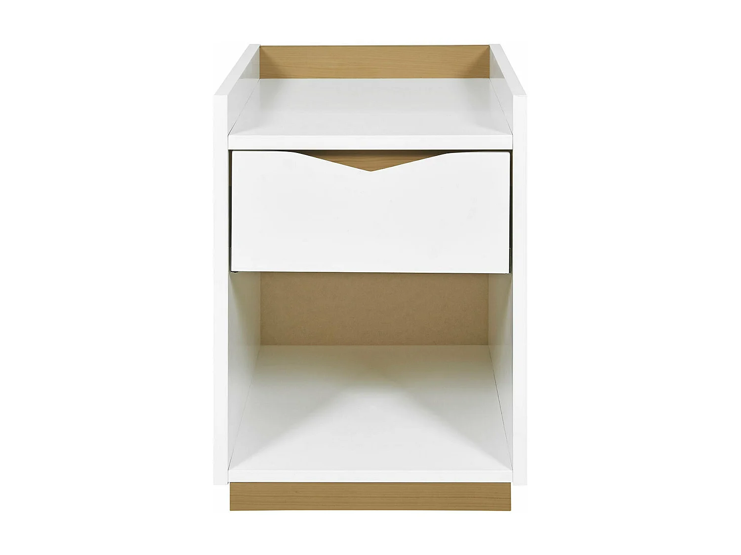 Chevet enfant avec tiroir  panneaux de fibres blanc NAIS