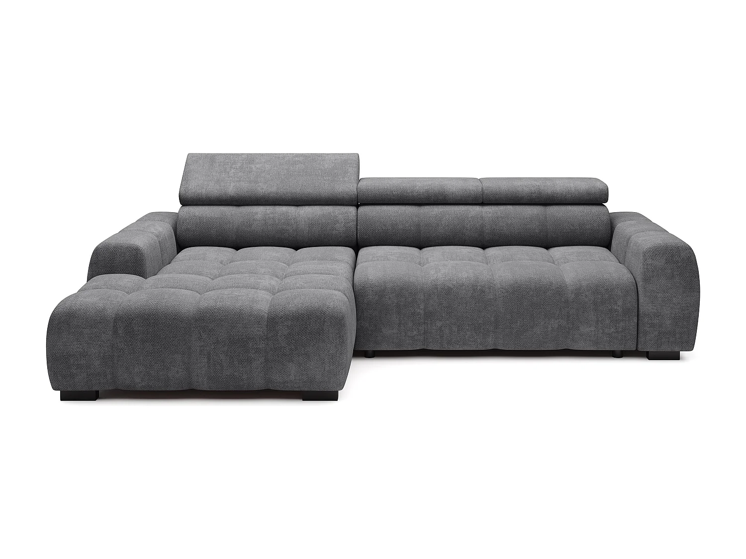 Canapé OMBO – moderne, siège réglable, sans fonction couchage, Eden, disposition gauche, 285x168x97 cm, couleur gris anthracite