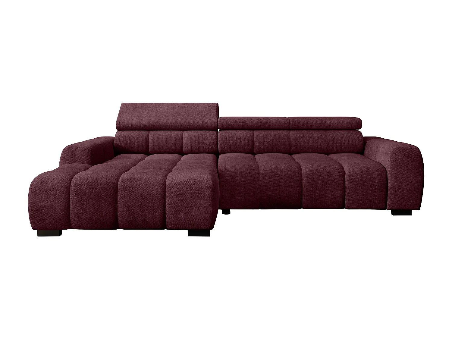 Canapé OMBO – moderne, siège réglable, sans fonction couchage, Eden, disposition gauche, 285x168x97 cm, couleur violet