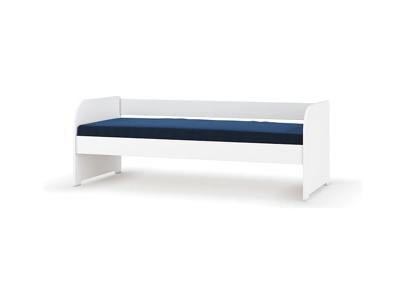 Lit banquette avec matelas 80x200 cm bois massif blanc EZRA