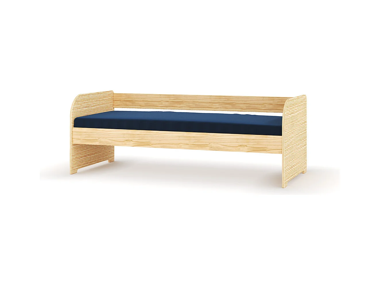 Lit banquette avec matelas 80x200 cm bois massif bois EZRA