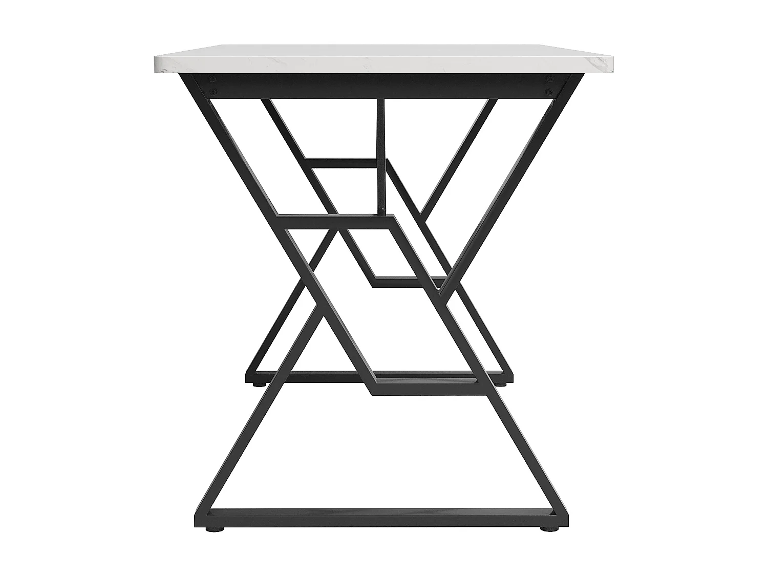 Grupo de sala de jantar de 5 peças, mesa 119x70 cm, 4 cadeiras de couro PU, pernas de ferro, preto