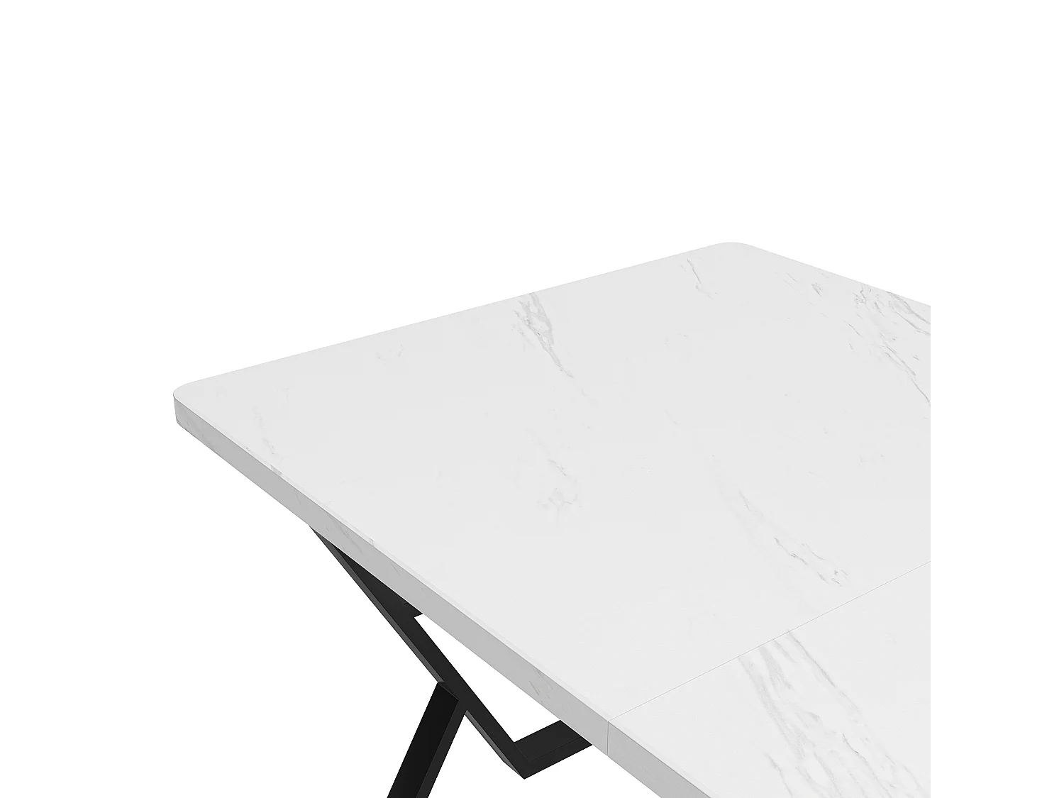 Grupo de sala de jantar de 5 peças, mesa 119x70 cm, 4 cadeiras de couro PU, pernas de ferro, preto