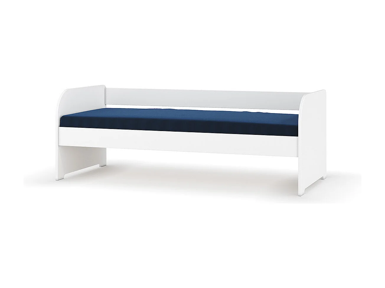 Lit banquette 80x190 cm bois massif blanc EZRA