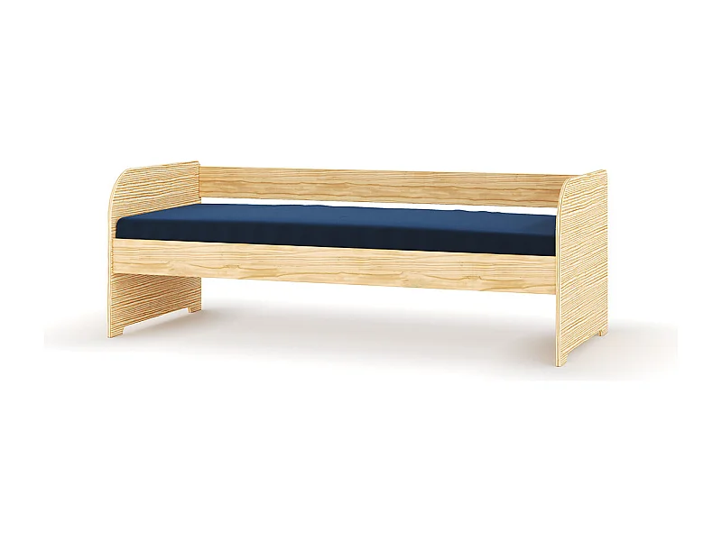 Lit banquette 80x200 cm bois massif bois EZRA