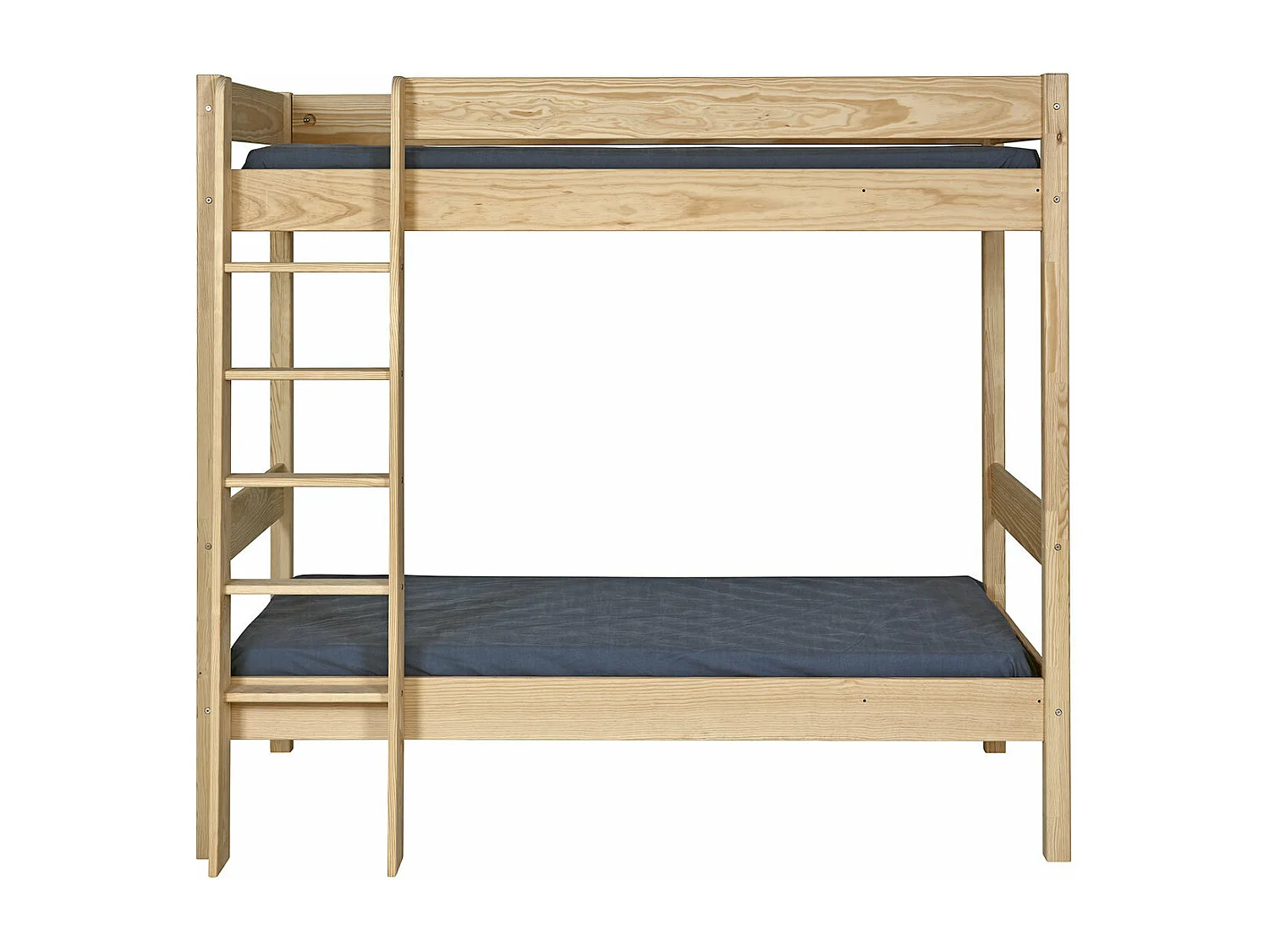 Lit superposé 90x190 cm bois massif bois naturel CLEM