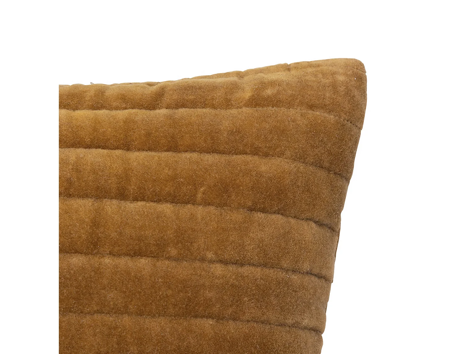 Coussin Déco Matelassé "Family Corner" 45x45cm Ocre