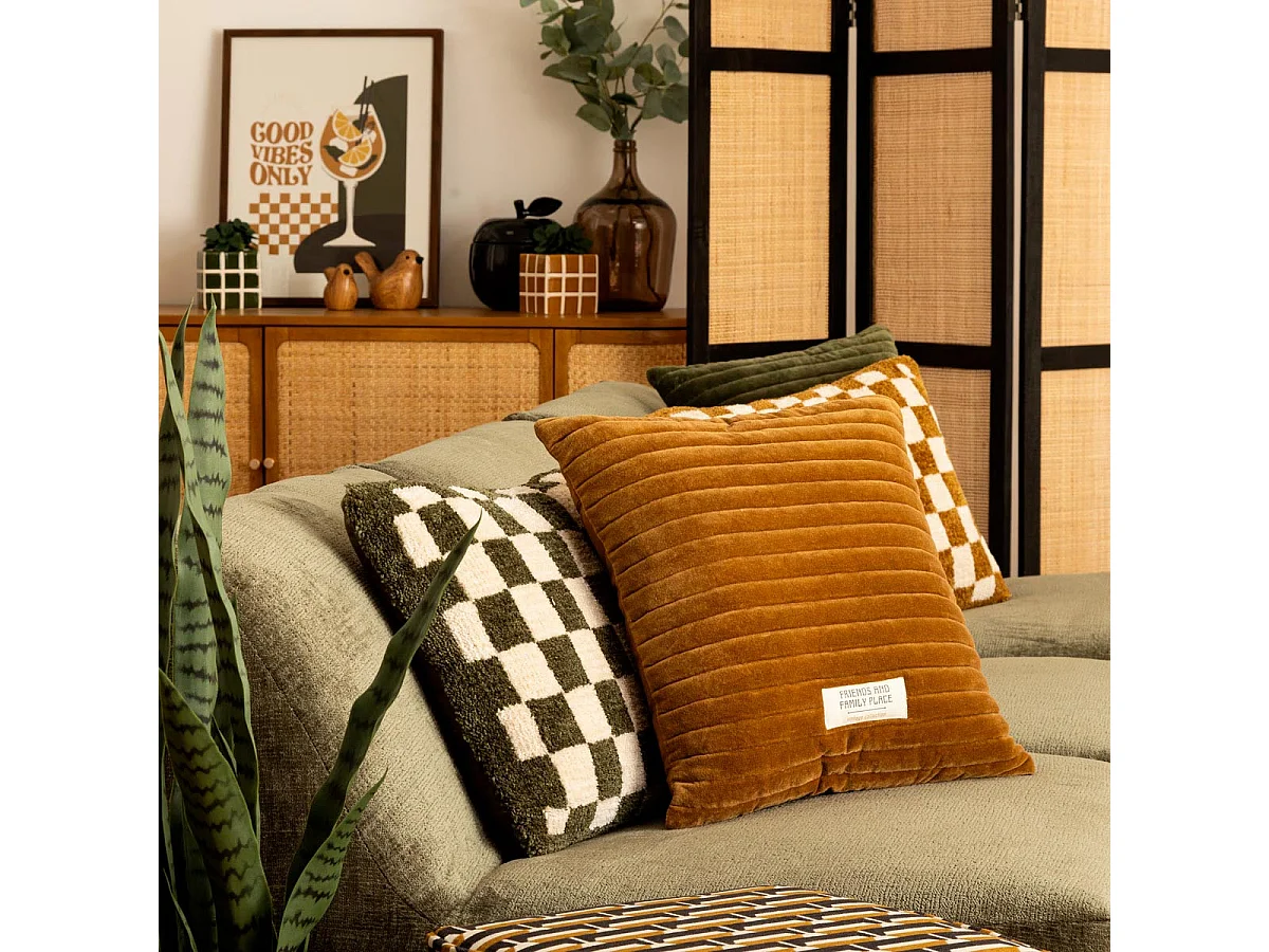 Cojín acolchado "Friends and Family Place"