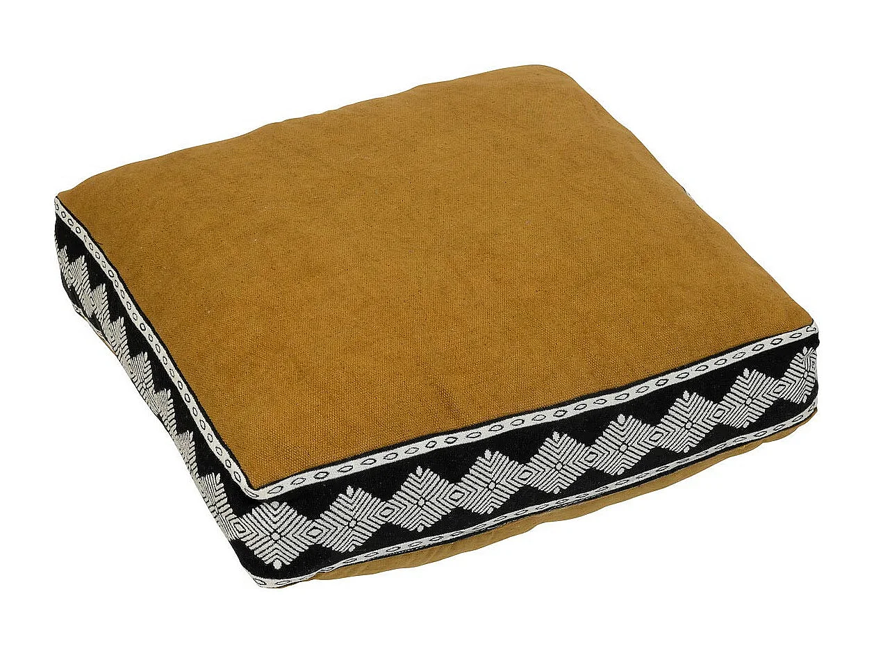 Coussin de Sol Jacquard "Inuit Dreams" 48x48cm Ocre