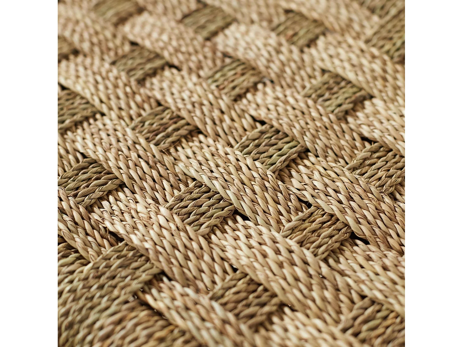 Banc Marocain Doum tressage damier