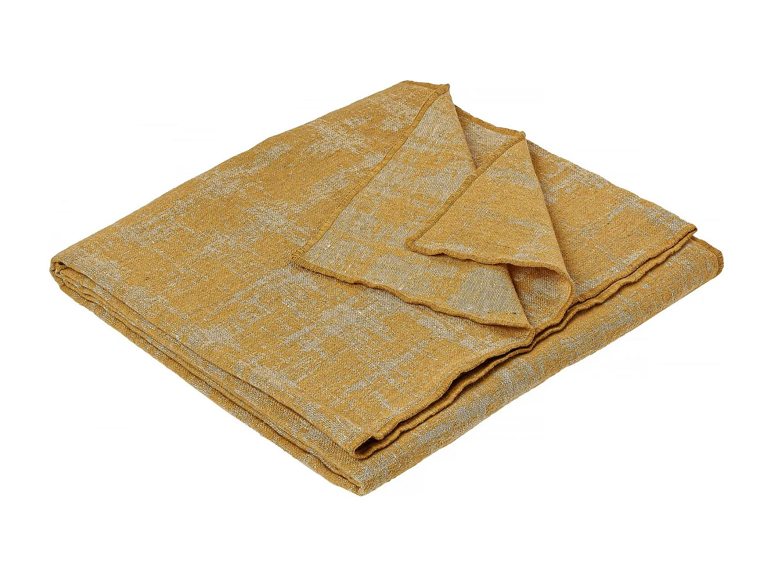 Plaid laine et lin mélangés