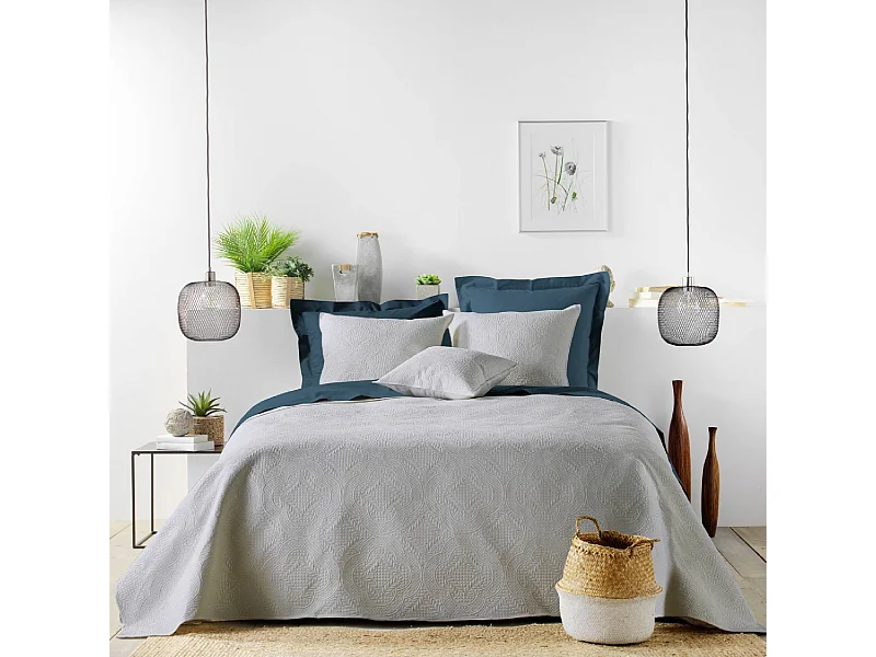 Cubre Cama Acolchado y 2 Fundas de Almohada Romane