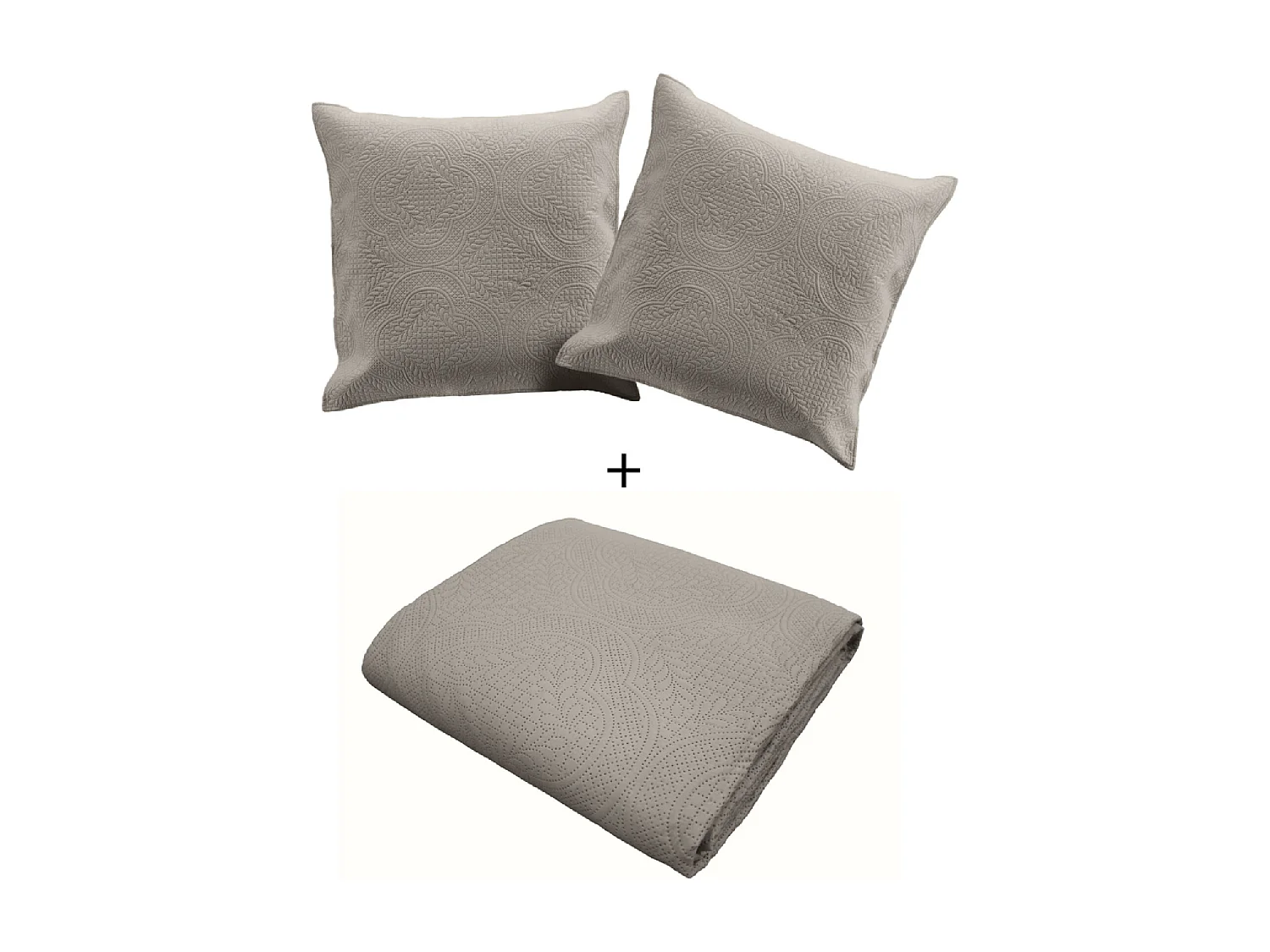 Cubre Cama Acolchado y 2 Fundas de Almohada Romane