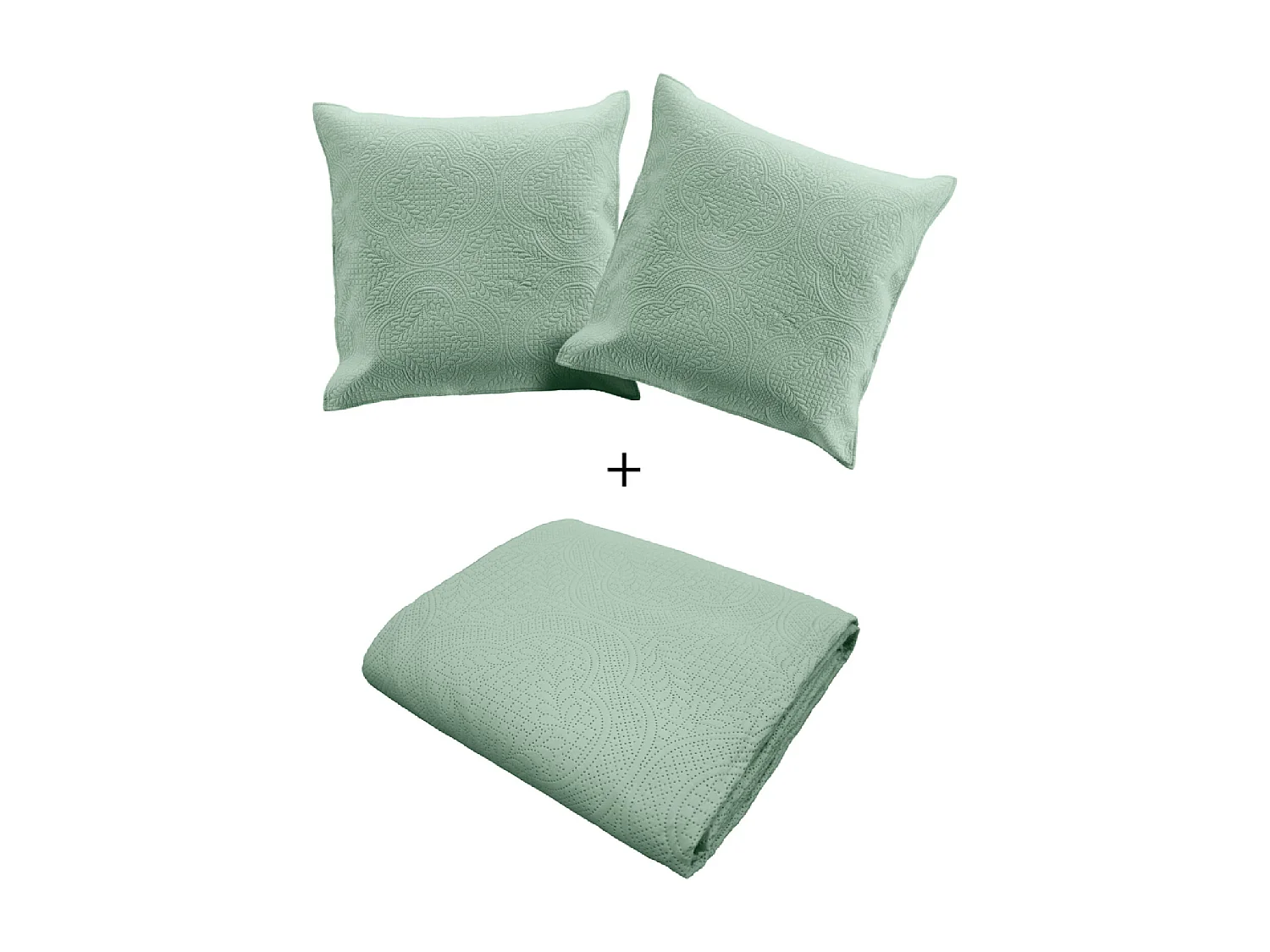 Cubre Cama Acolchado y 2 Fundas de Almohada Romane