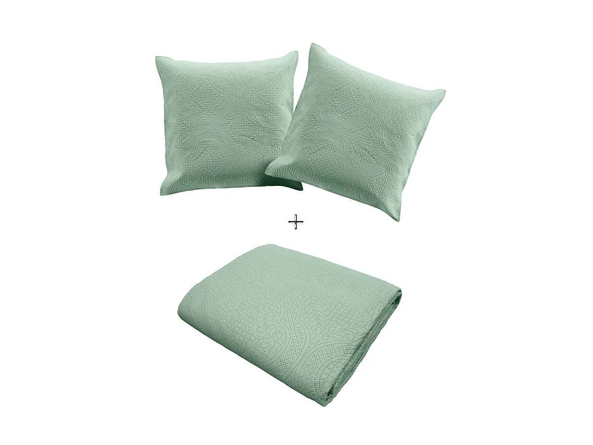 Cubre Cama Acolchado y 2 Fundas de Almohada Romane