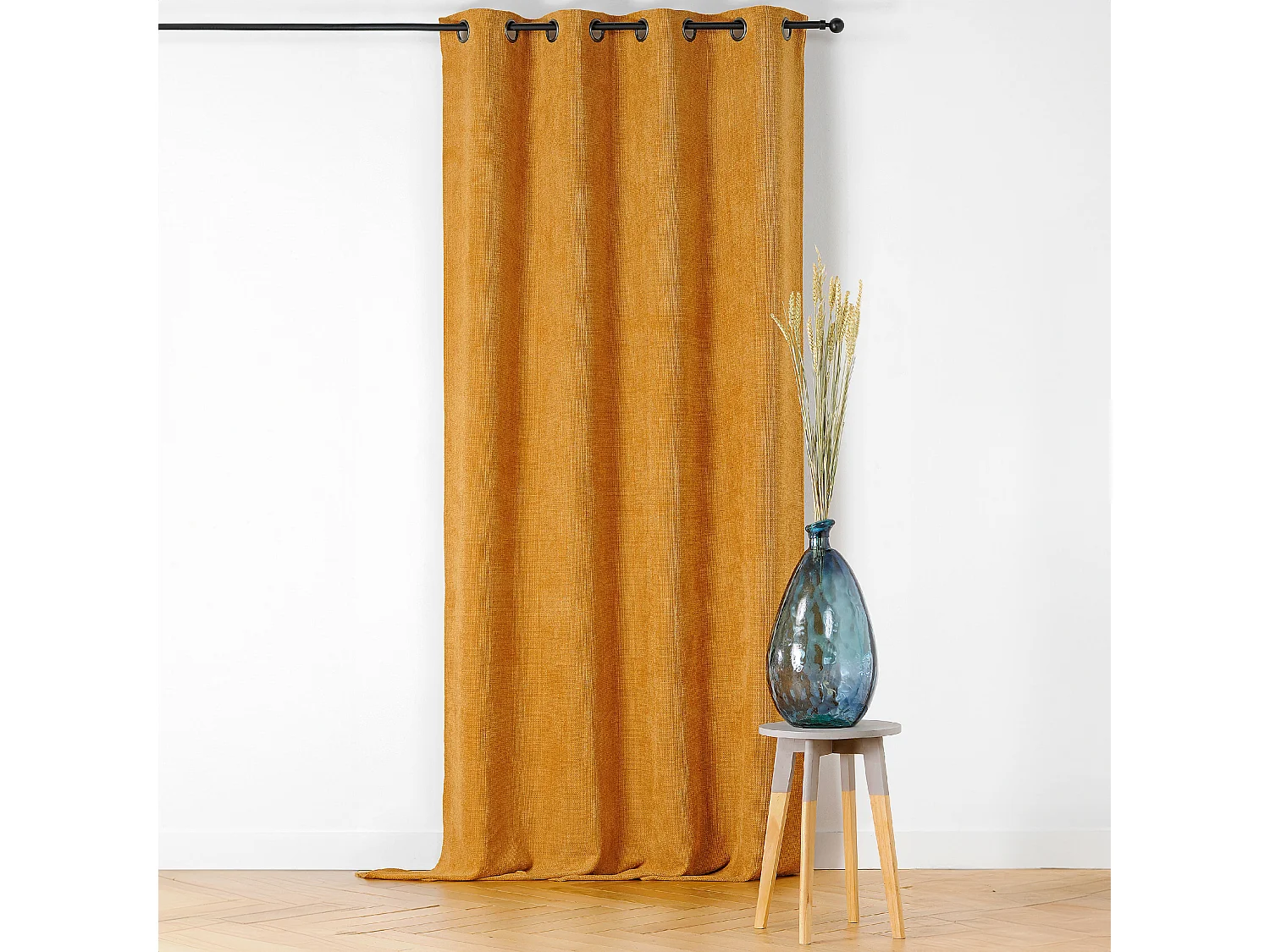 Rideau velours plat à oeillets