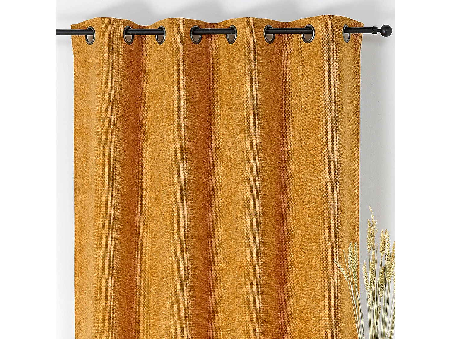 Rideau velours plat à oeillets