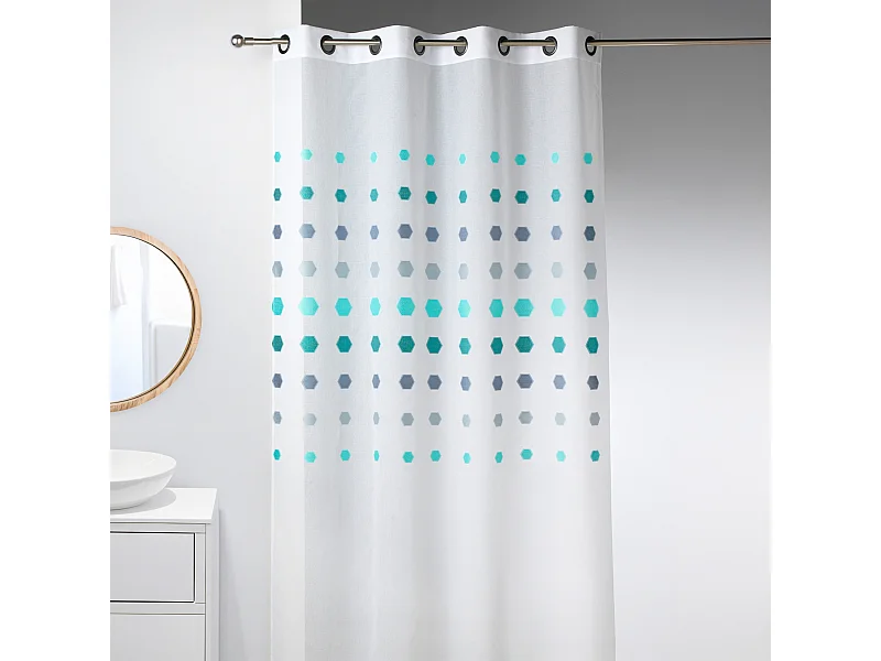 Visillo fantasía de lunares geométricos