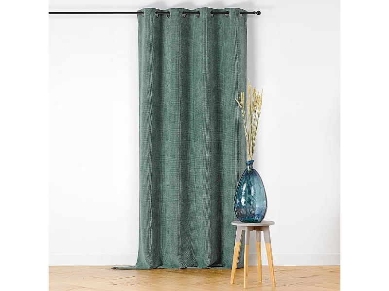 Cortina de Ojales Lisa con Efecto Jaspeado 145 x 260 cm