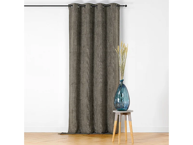 Cortina de Ojales Lisa con Efecto Jaspeado 145 x 260 cm