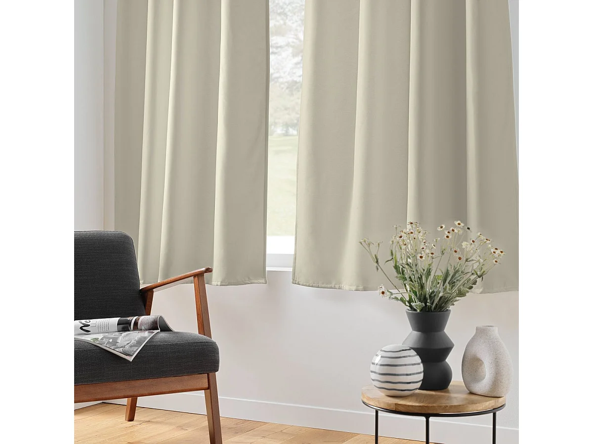 Rideau Isolant Thermique "Micropolar" 135x180cm Lin