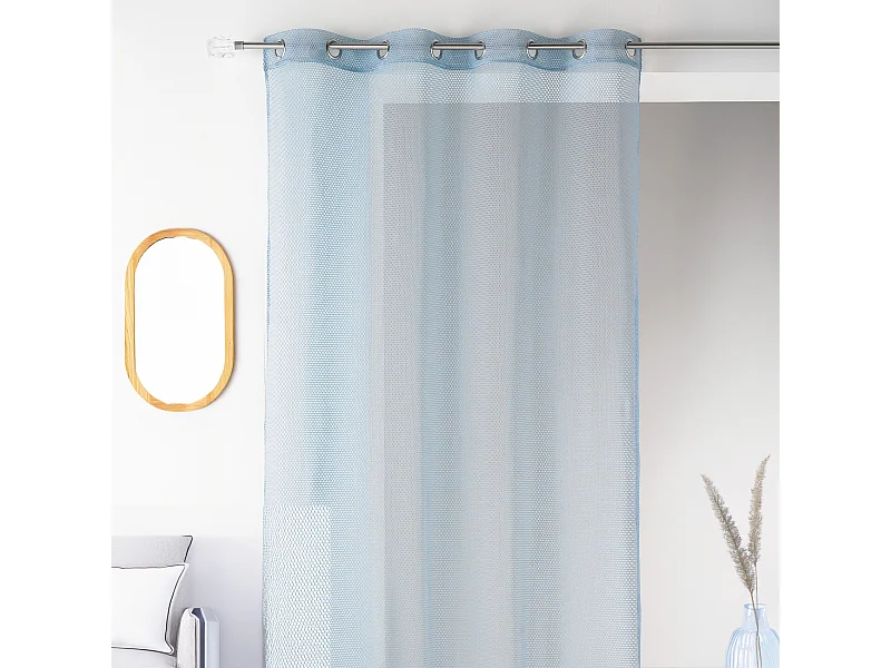 Voilage uni en maille filet