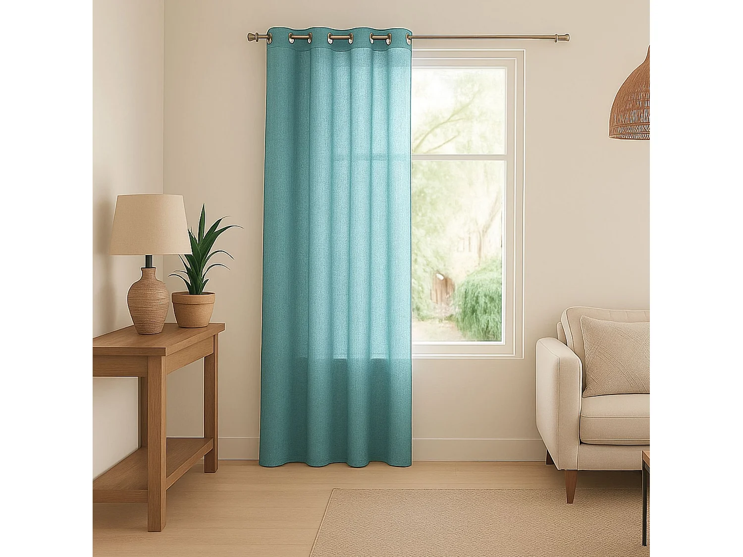 Voilage léger à l'aspect lin