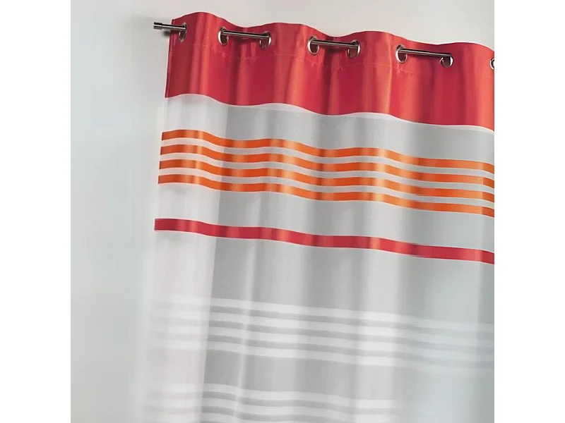 Visillo en estameña ligera con rayas horizontales