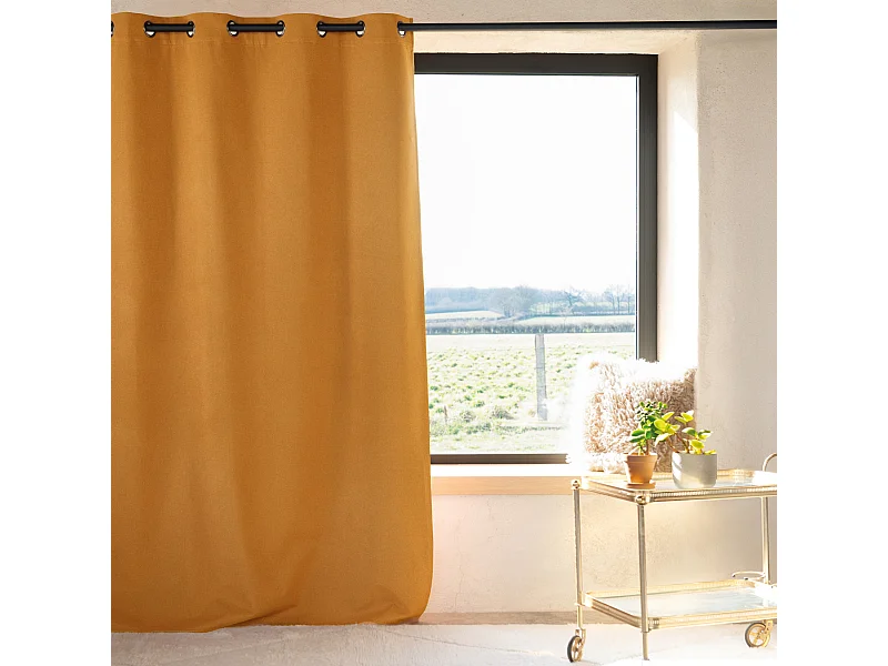 Rideau 100% occultant thermique phonique chiné