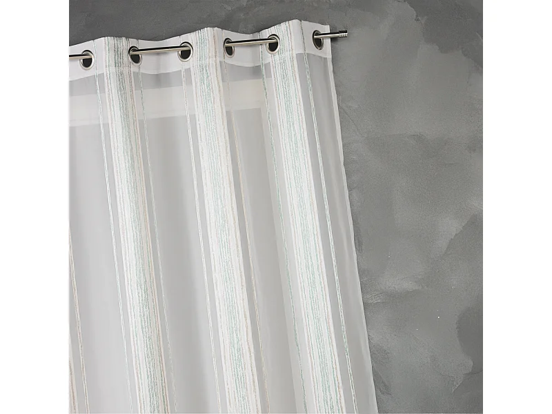 Visillo en jacquard finas rayas verticales