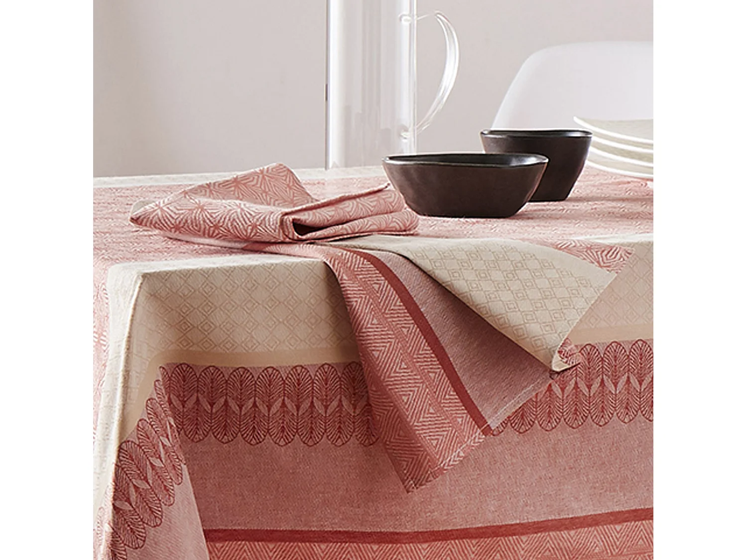 Nappe ronde/ovale enduite Charleston