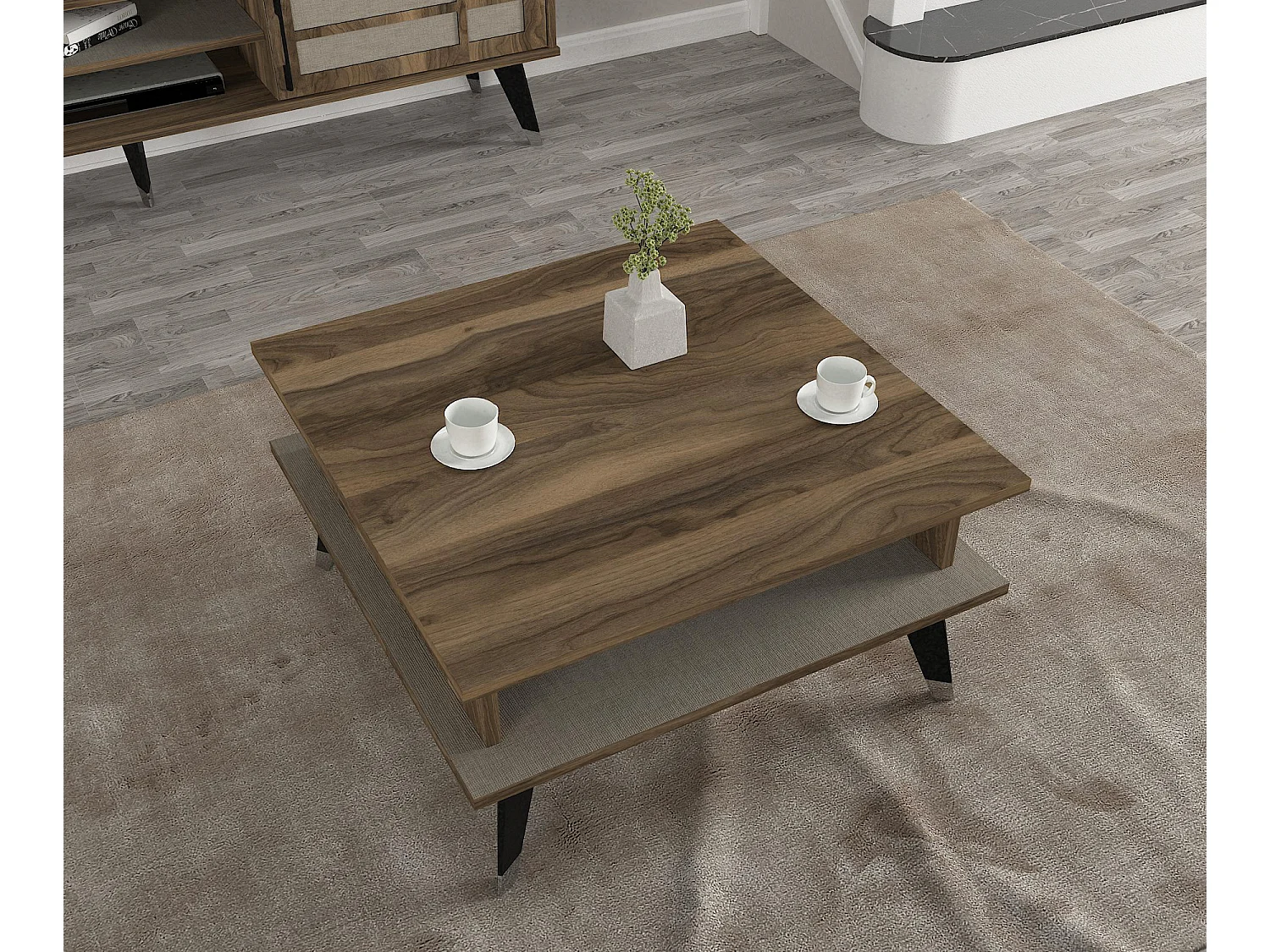 Couchtisch Logan Walnuss Grau