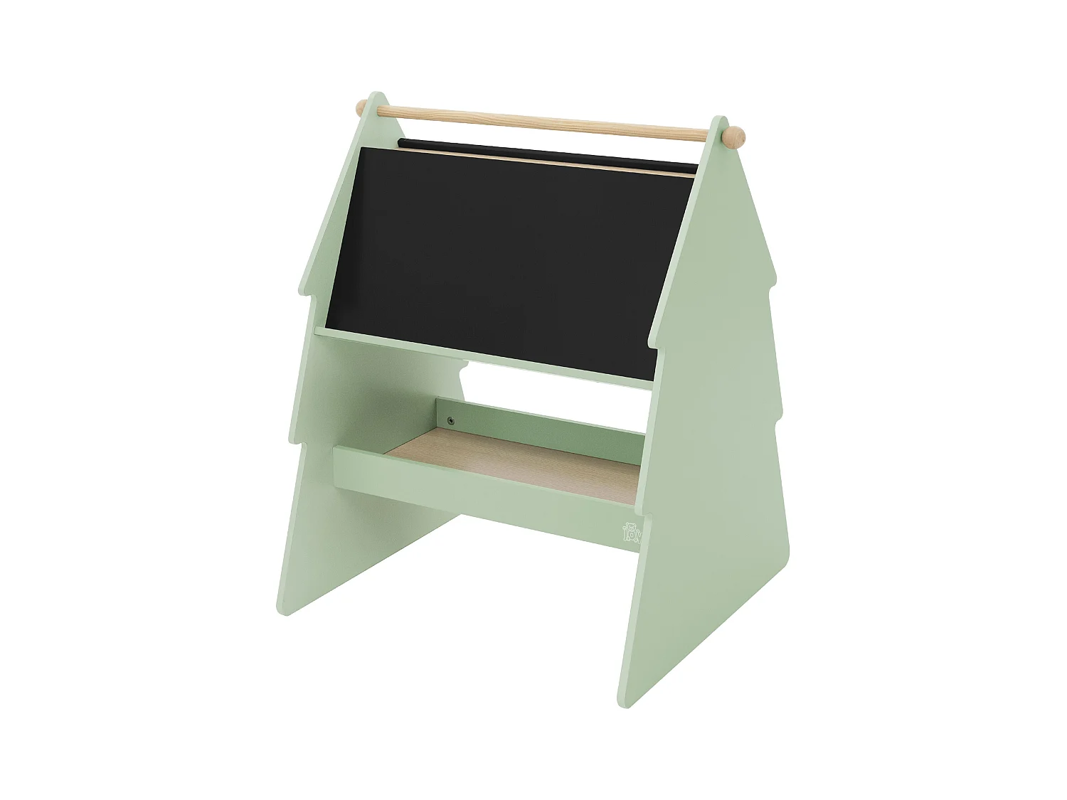 Joyz Tableau à craie en bois double face pour enfants sapin avec espace + tige
