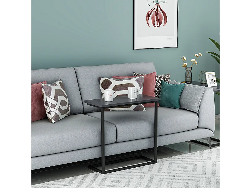 Beistelltisch Narin Anthrazit Schwarz mit Metallfüße 9284