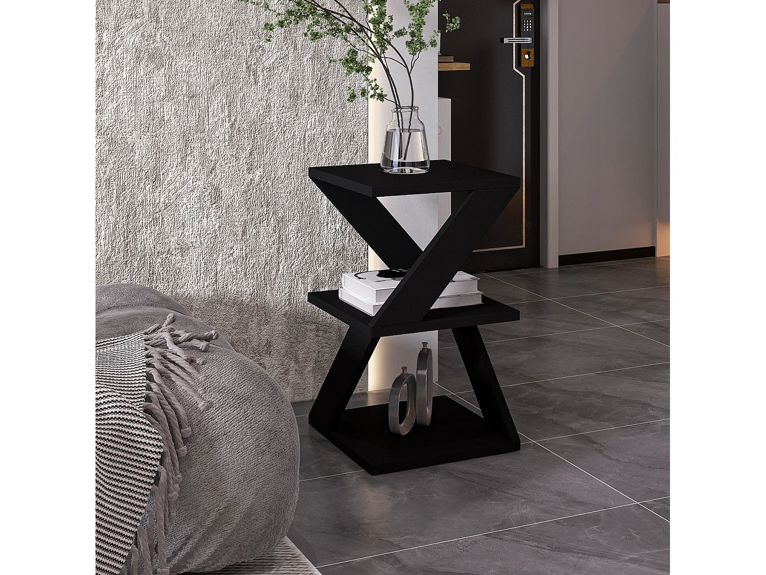 Beistelltisch Tulpe Schwarz