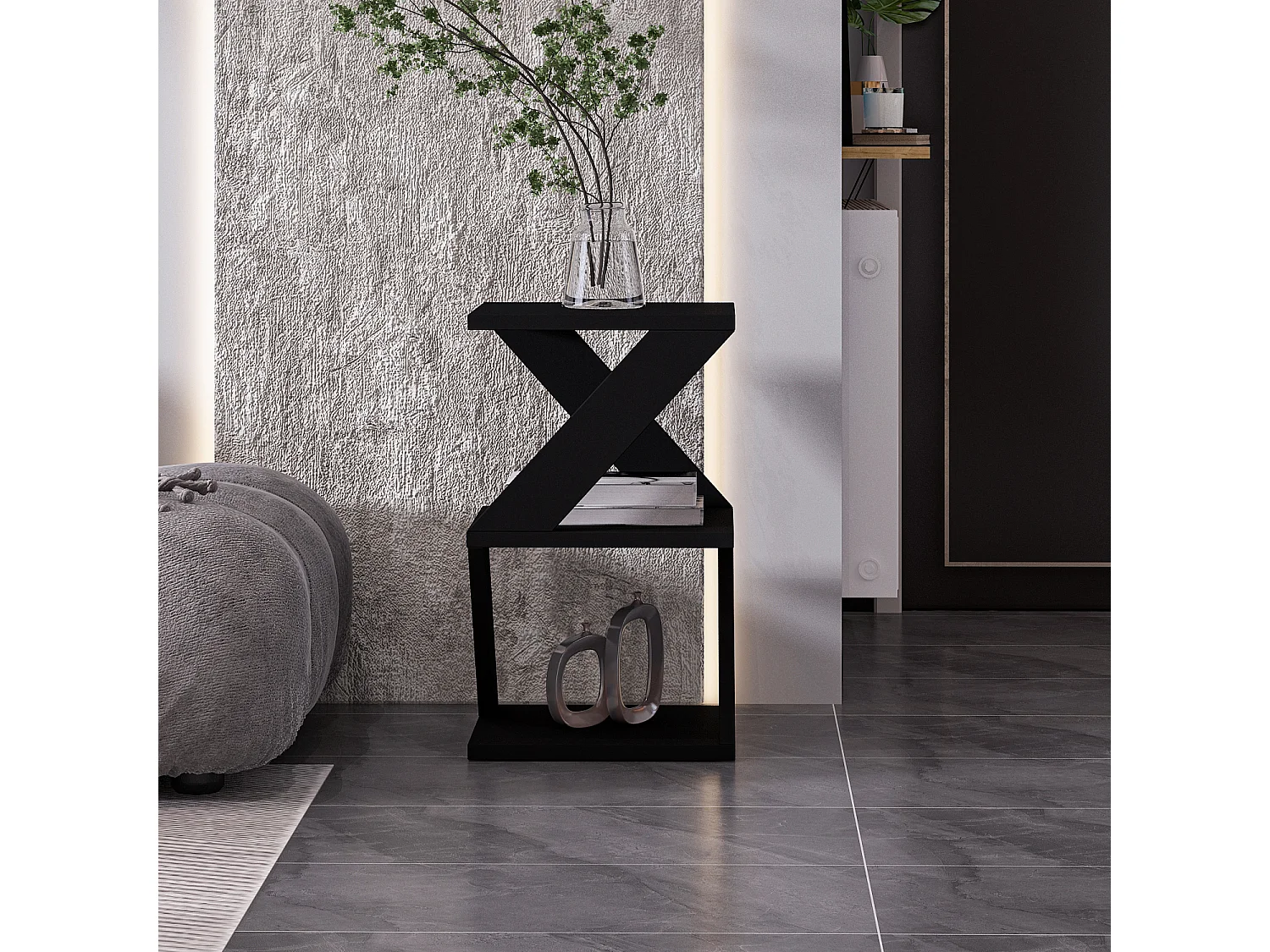 Beistelltisch Tulpe Schwarz