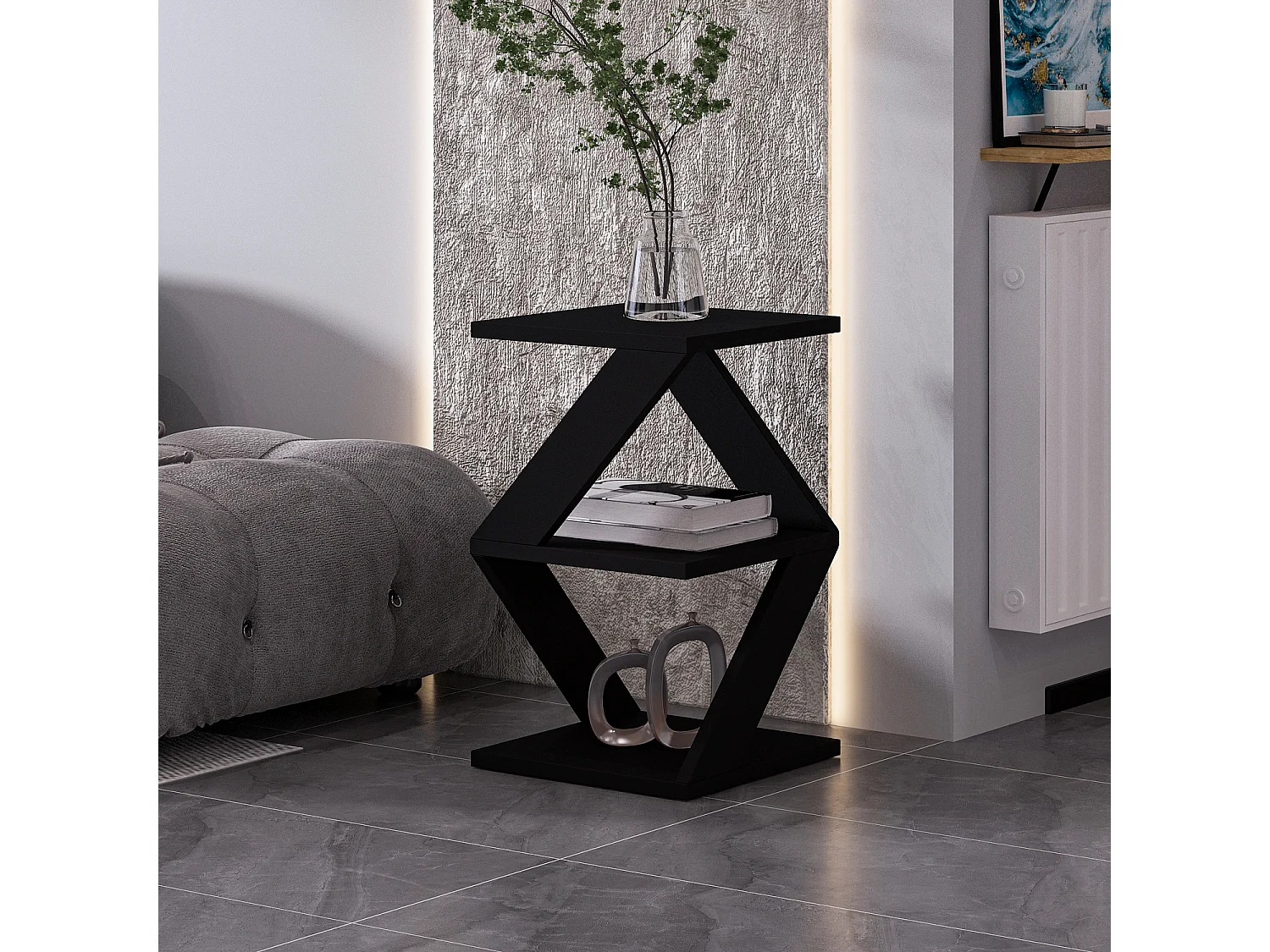 Beistelltisch Tulpe Schwarz