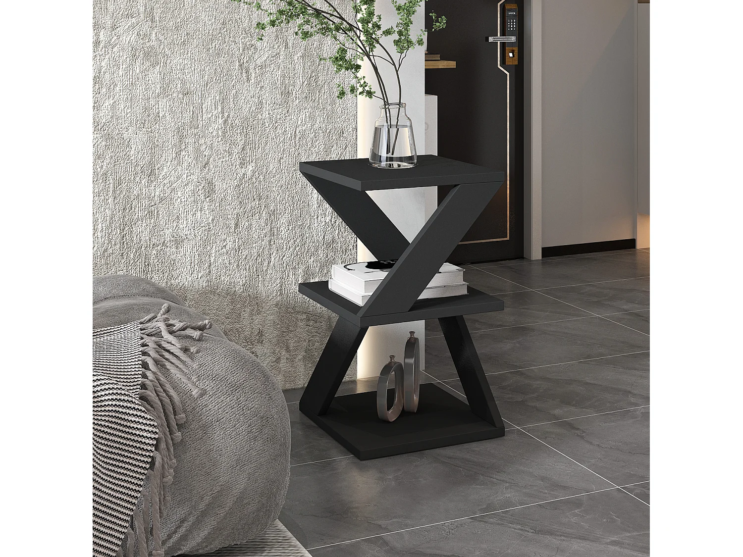 Beistelltisch Tulpe Grau (Antrazit)