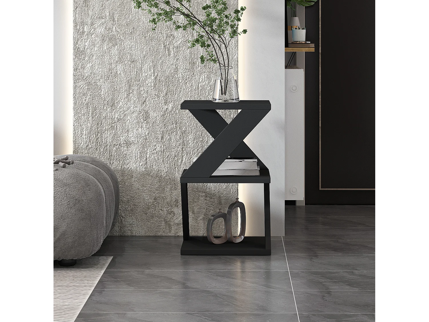 Beistelltisch Tulpe Grau (Antrazit)