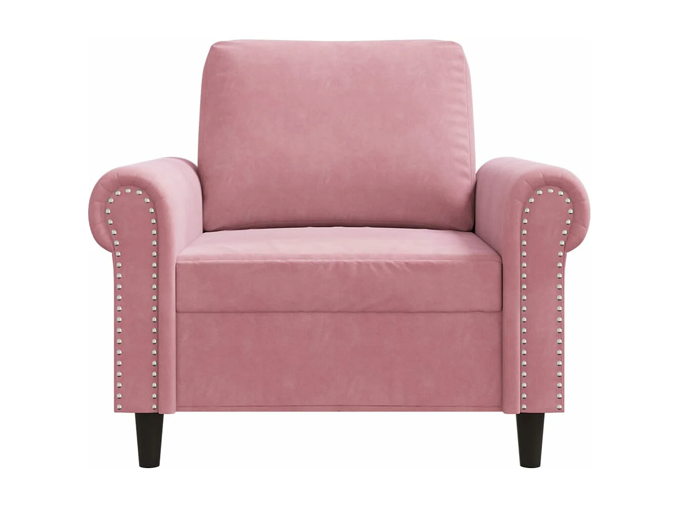 Fauteuil 60 cm fluweel roze