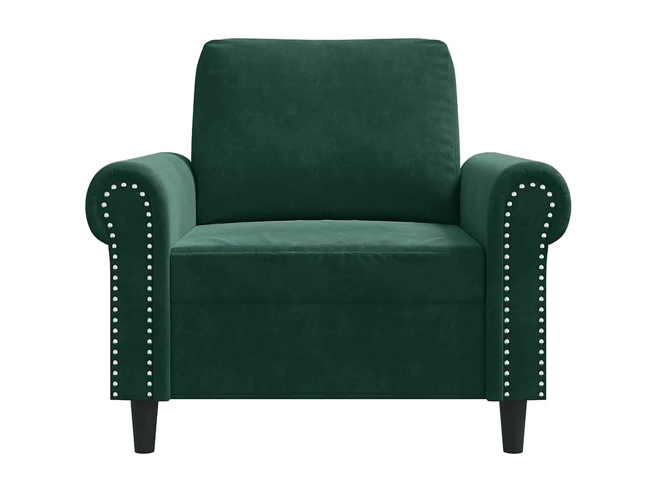 Sessel Dunkelgrün 60 cm Samt