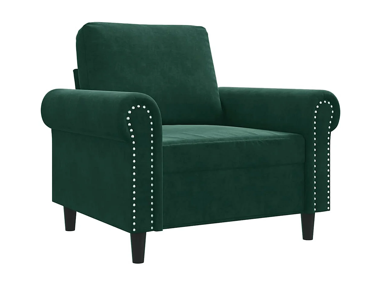 Fauteuil Vert foncé 60 cm Velours