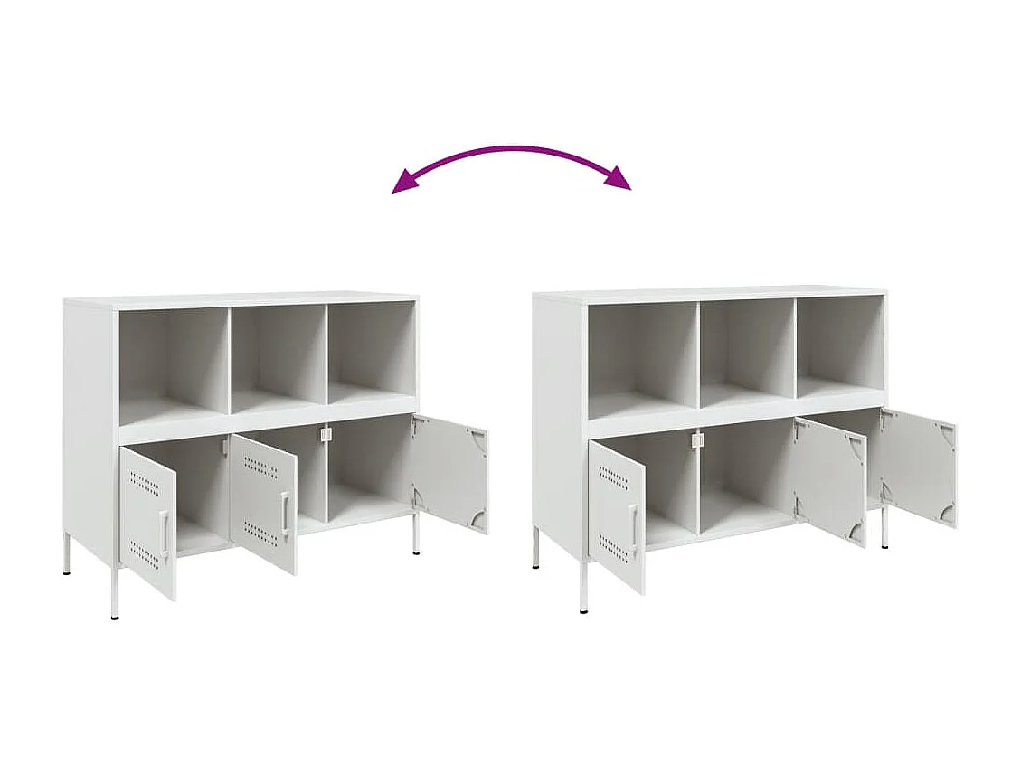 Sideboard Weiß 100,5x39x79 cm Stahl