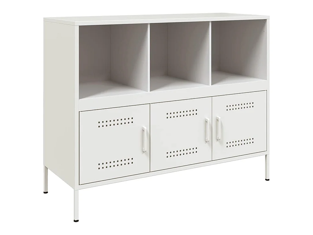 Buffet blanc 100,5x39x79 cm acier