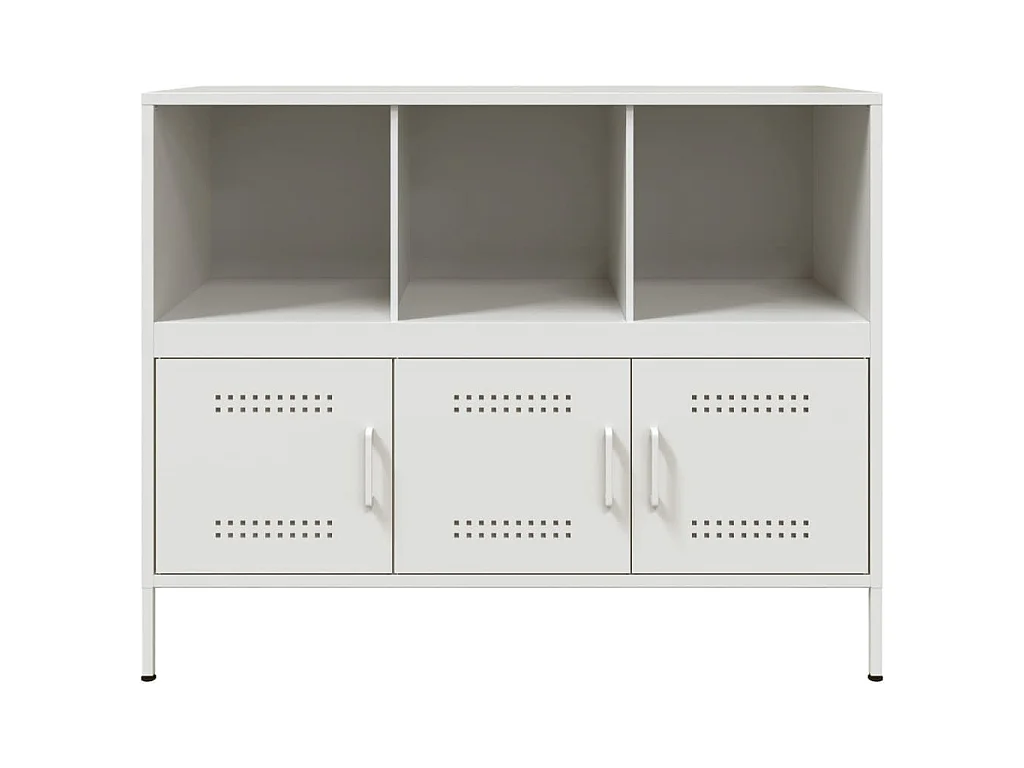 Buffet blanc 100,5x39x79 cm acier