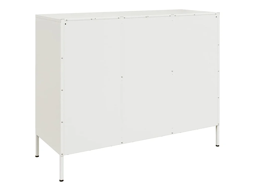 Buffet blanc 100,5x39x79 cm acier