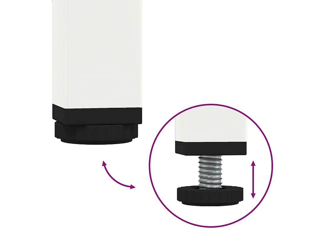 Buffet blanc 100,5x39x79 cm acier