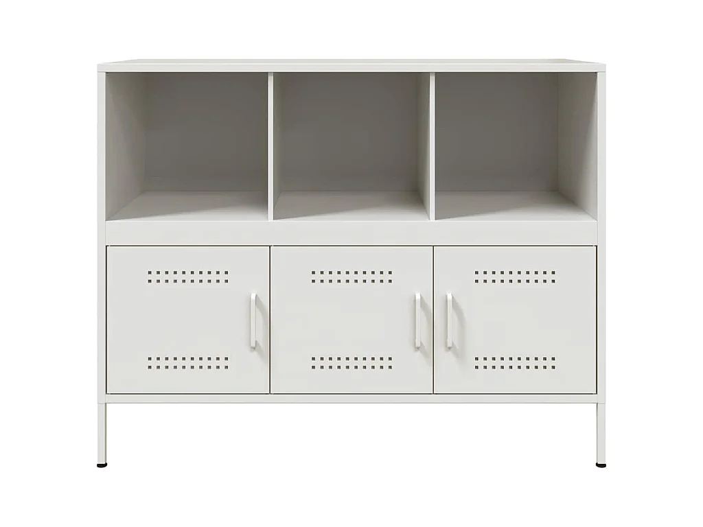 Buffet blanc 100,5x39x79 cm acier