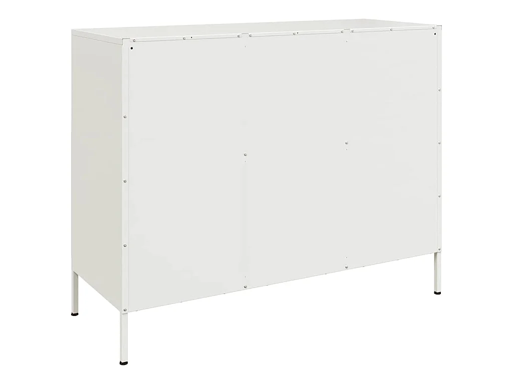 Buffet blanc 100,5x39x79 cm acier